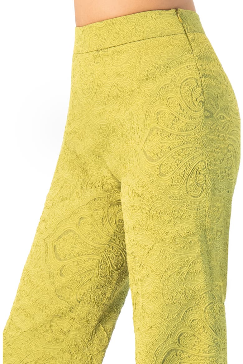 Wide-Leg Straight Trousers with Wide Hem, Alternate, color, Green