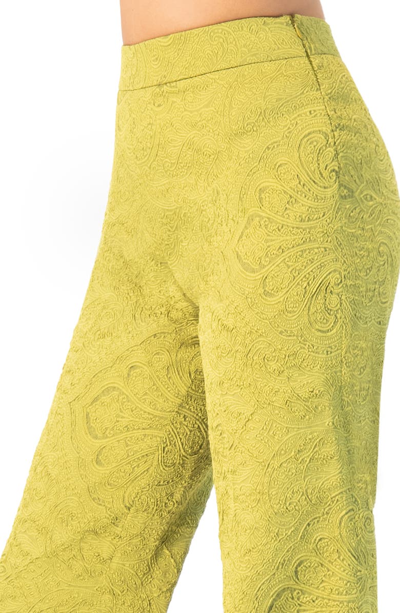 IVONNE Wide-Leg Straight Trousers with Wide Hem, Alternate, color, Green