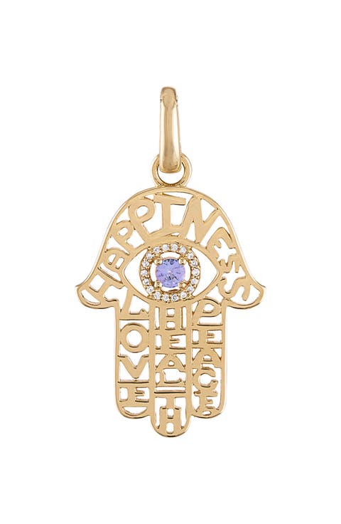 Cutout Hamsa Pendant
