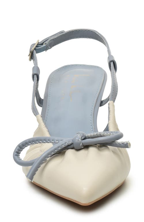 Nicole Miller Slingback Pump In Beige/dusty Blue