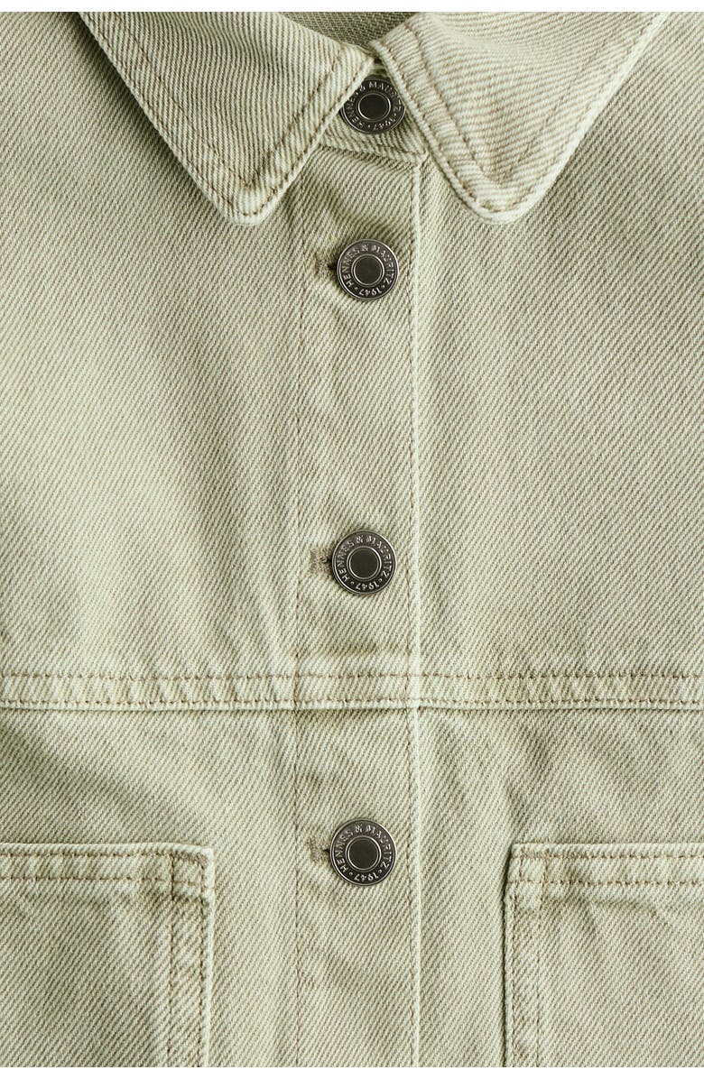H&M Cotton Twill Overshirt, Alternate, color, Light Khaki Green