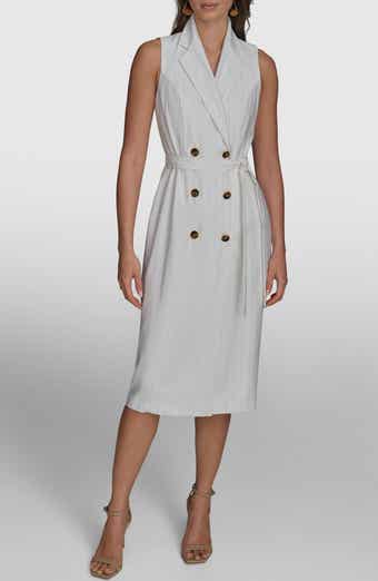 Double Breasted Sleeveless Dress