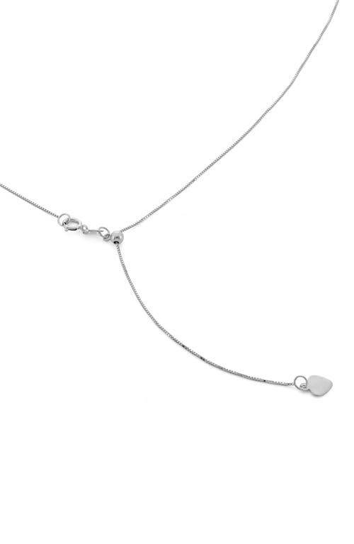 Fuzion Creations 10k Gold Box Chain Necklace In White Gold