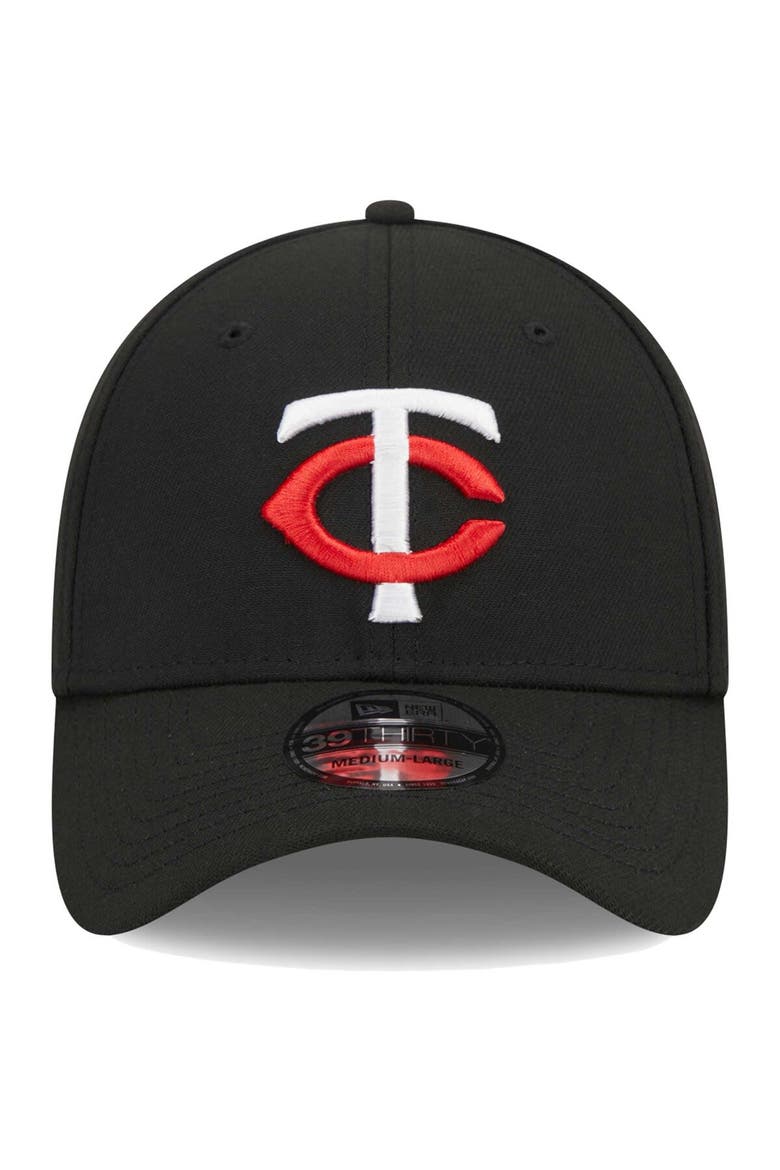 Men's New Era Black Minnesota Twins Logo 39THIRTY Flex Hat, Alternate, color, Black