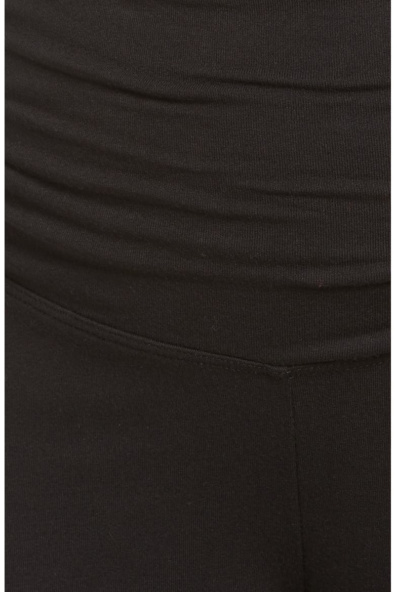 Athleisure Foldover Maternity Joggers, Alternate, color, BLACK