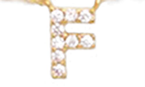 Petit Moments Call Me By Your Name Initial Pendant Necklace In Gold - F