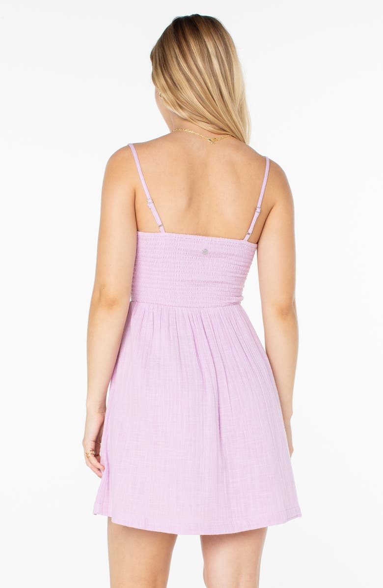 Roxy Sunruse Vibes Cutout Minidress, Alternate, color, Orchid Bouquet Solid