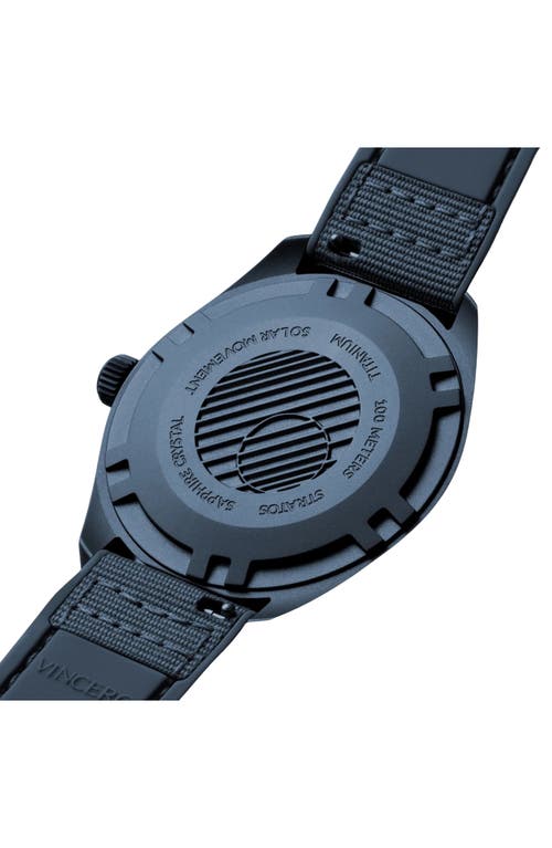 Vincero The Stratos Titanium Solar Webbing Strap Watch, 41mm