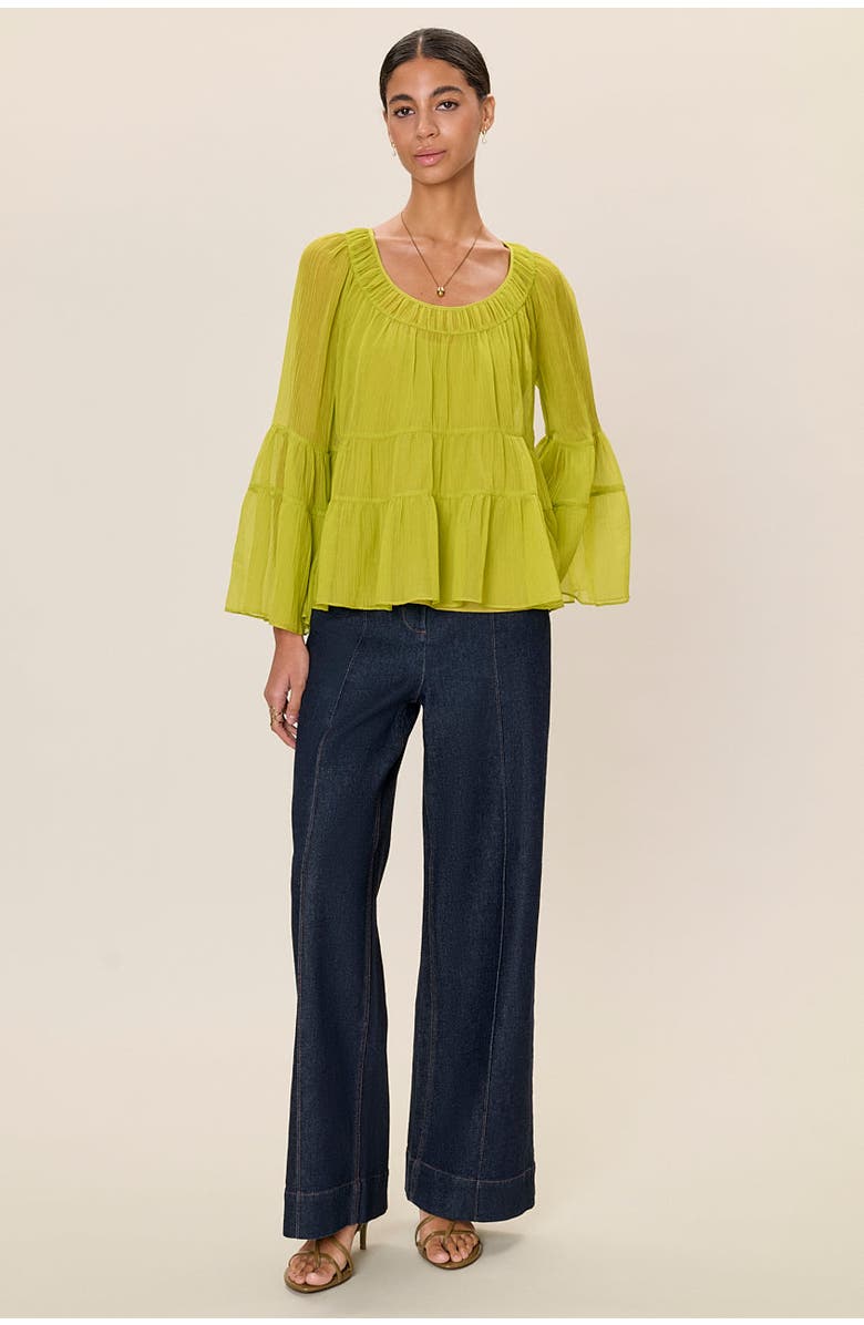 Rebecca Taylor Skye Blouse, Alternate, color, Pear Green