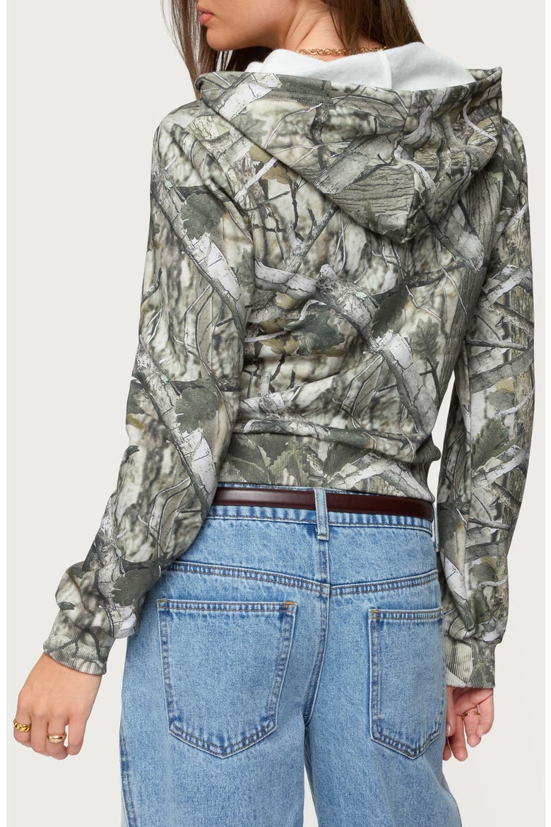 Tayler Camo Zip Hoodie, Alternate, color, OLIVE