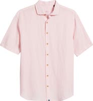 johnnie-O Gianna Hangin' Out Short Sleeve Linen & Lyocell Button-Up Shirt
