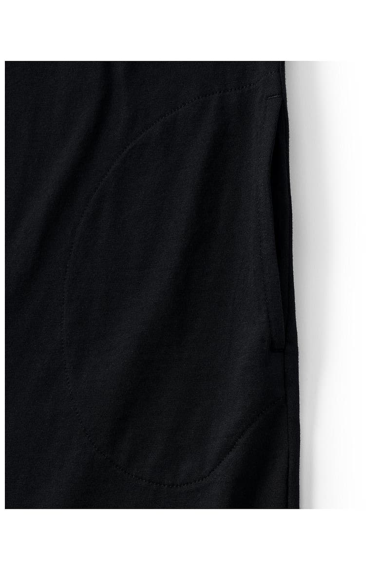 Cotton Jersey Notch Neck Dress with Soutache, Alternate, color, Black