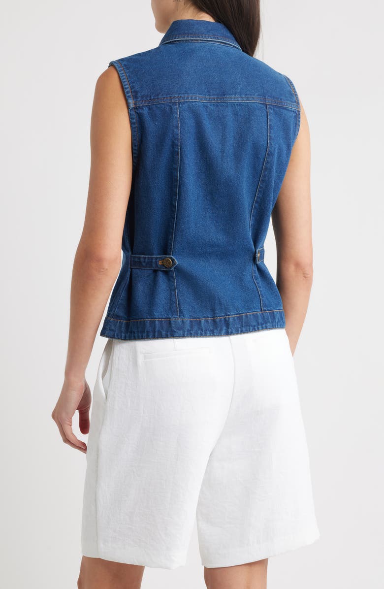 Cleobella Franka Denim Vest, Alternate, color, Dark Denim