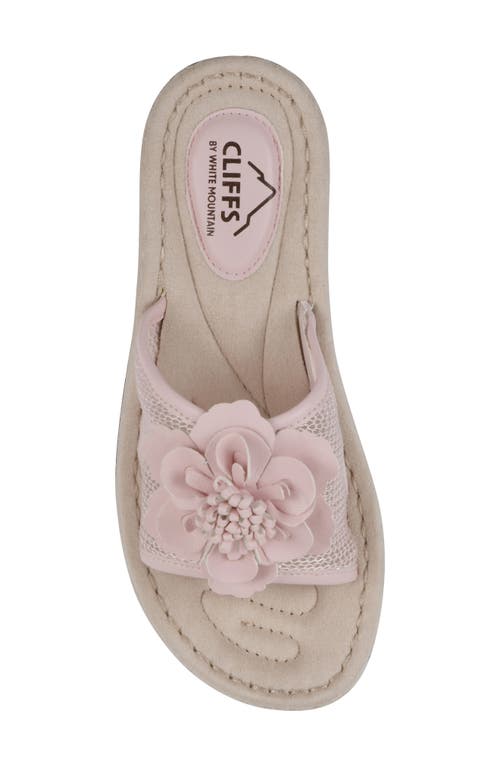 Cliffs By White Mountain Chill Slide Sandal In Pink Fabric