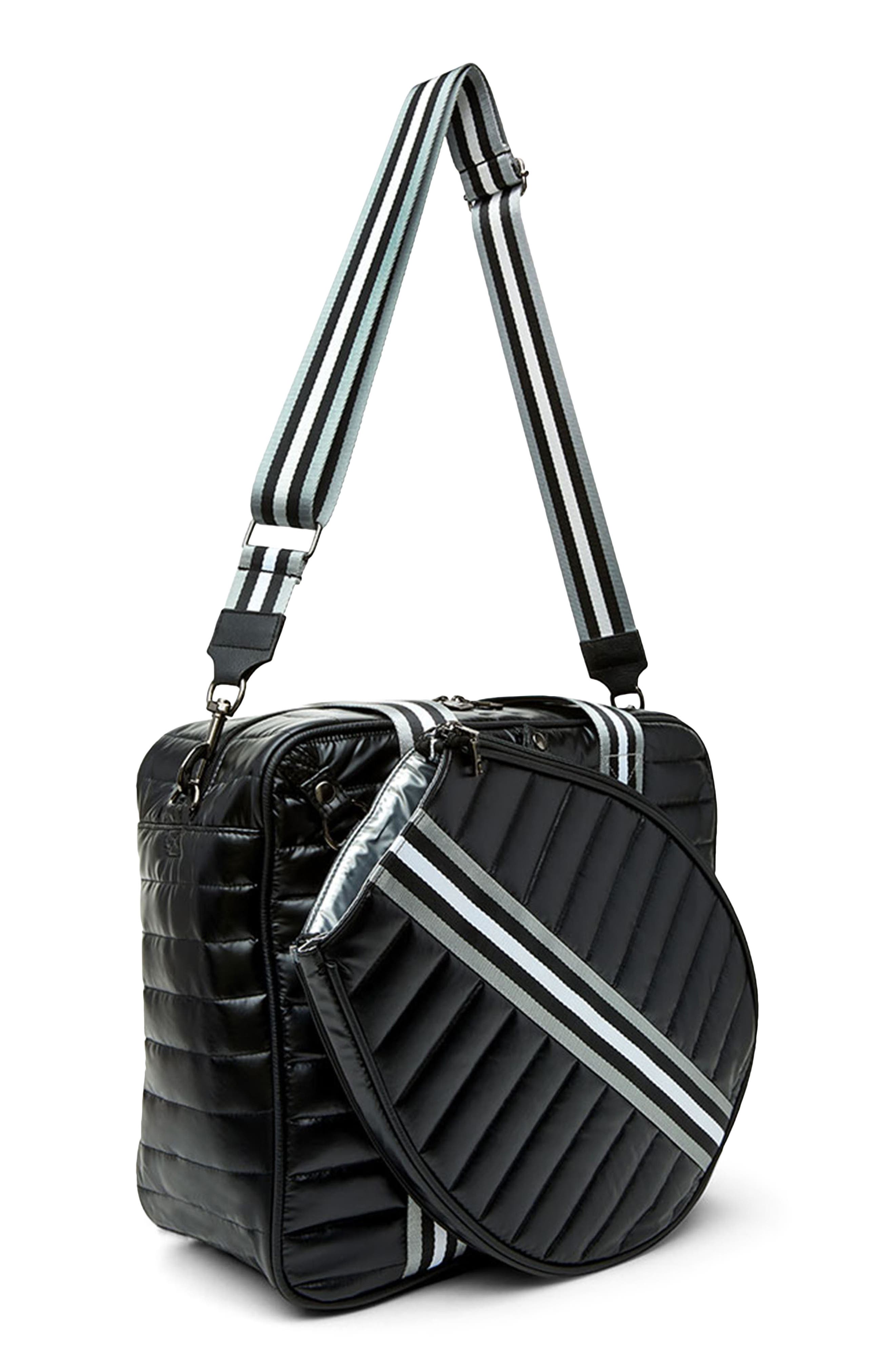 THINK ROYLN Champion Quilted Tennis Bag, Alternate, color, Pearl Black