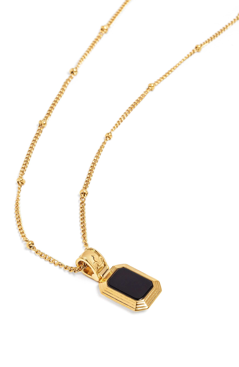 Sterling Silver Two-in-One Pearl and Black Onyx Pendant Necklace