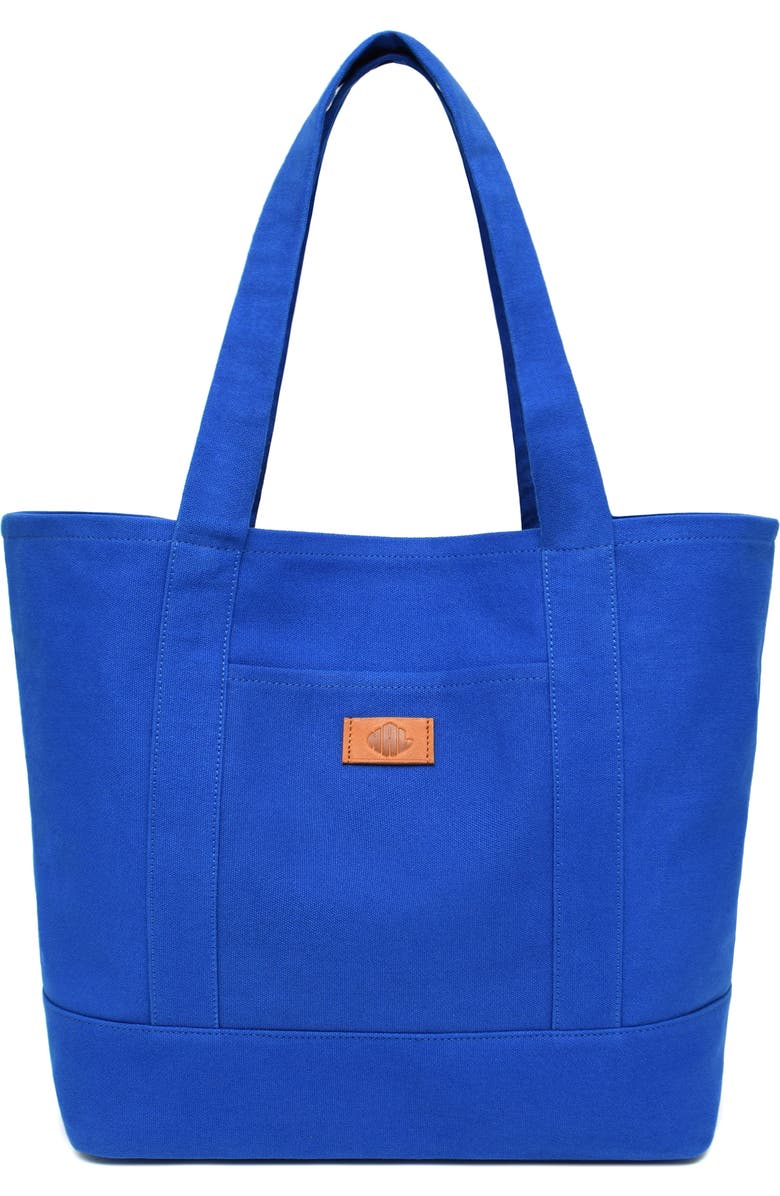 New Amsterdam Leatherworks Kylee Canvas Tote, Main, color, Royal