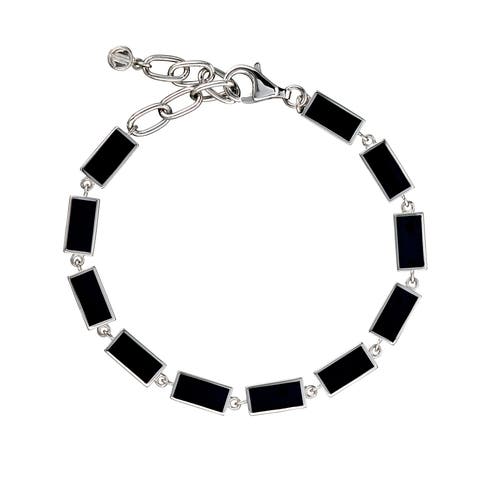 Dash Rectangle Link Bracelet