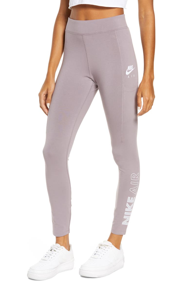 Air Pocket Leggings, Main, color, PURPLE SMOKE/ WHITE