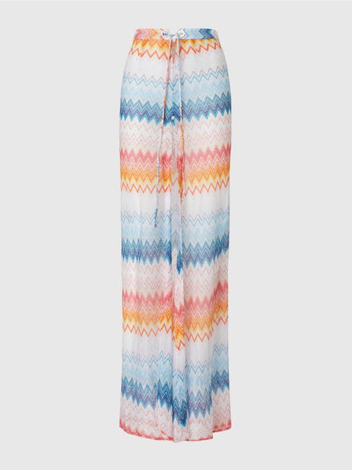 Missoni Long Printed Lace Skirt With Zig Zag Pattern In Multicoloured