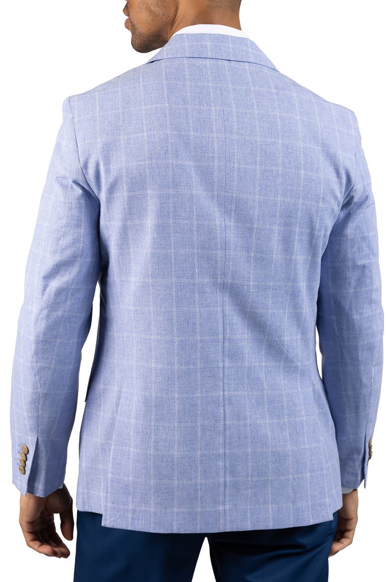 Mélange Yarn Dyed Windowpane Sport Coat, Alternate, color, LIGHT BLUE