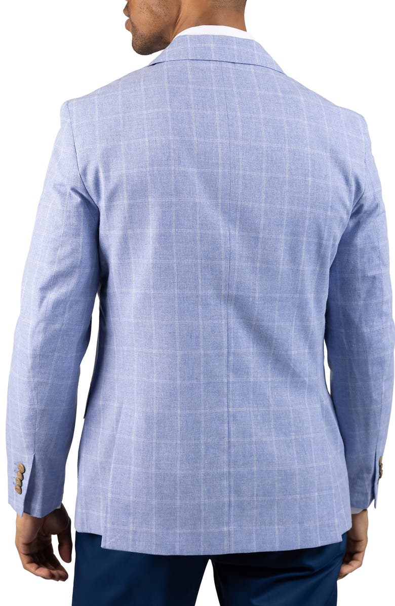TailorByrd Mélange Yarn Dyed Windowpane Sport Coat, Alternate, color, Light Blue