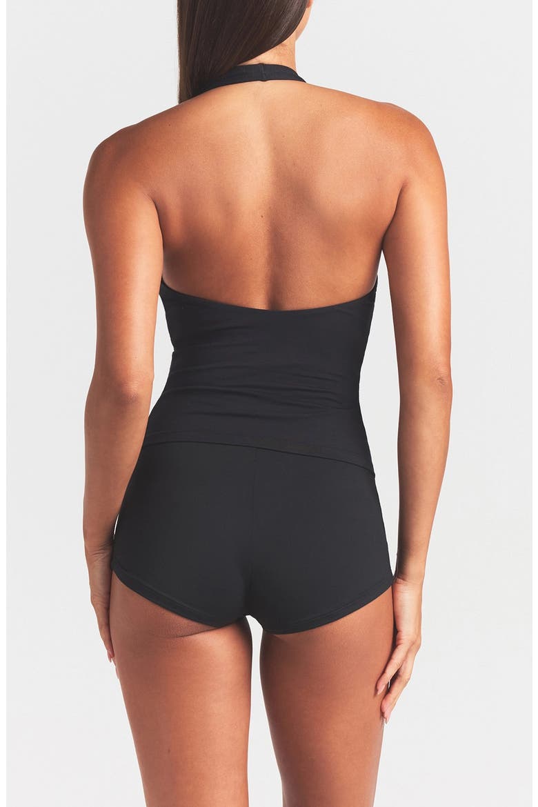 Smooth Layers Halter Neck Camisole, Alternate, color, OBSIDIAN