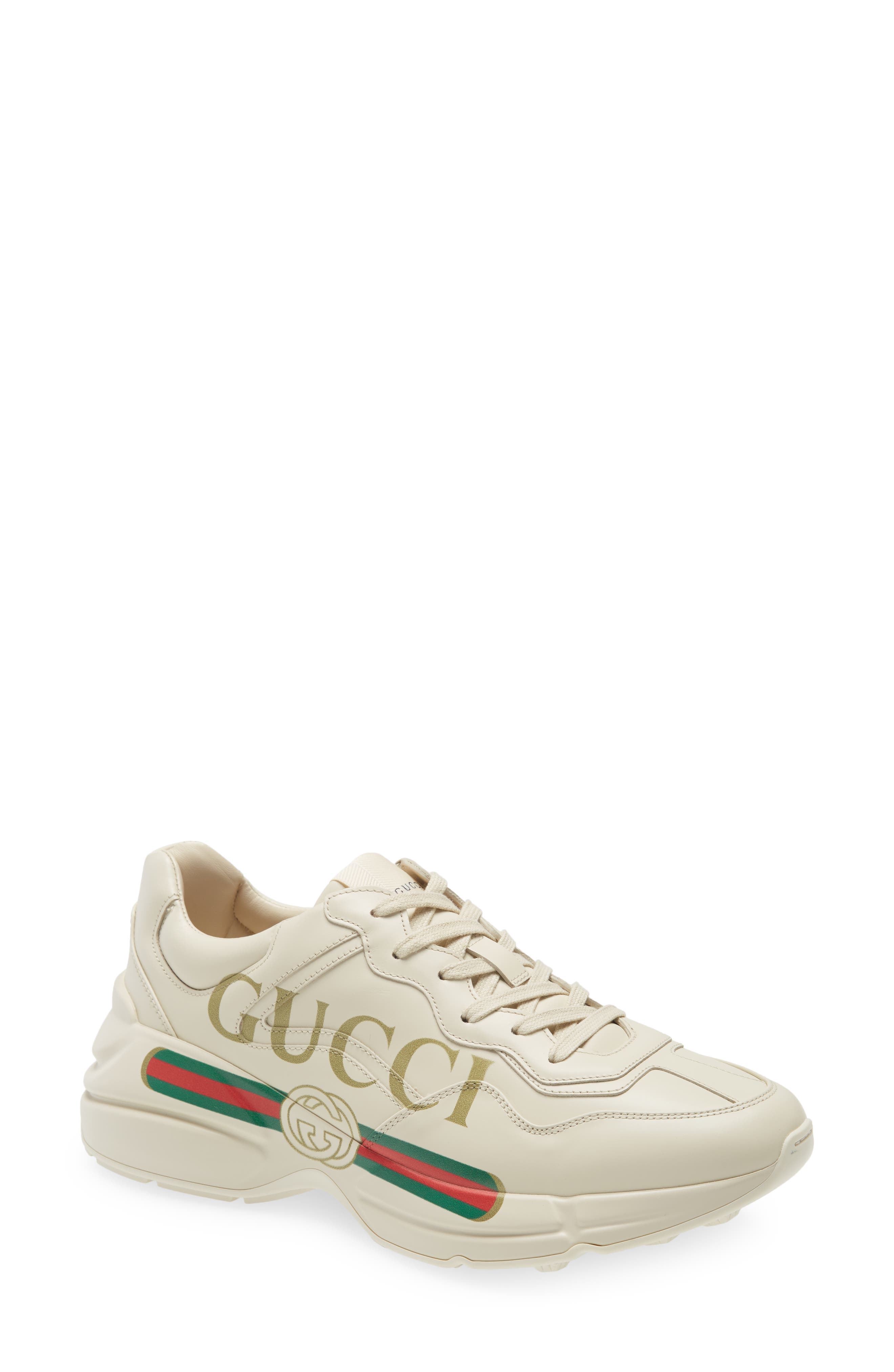 Gucci Rhyton Logo Sneaker, Main, color, Ivory