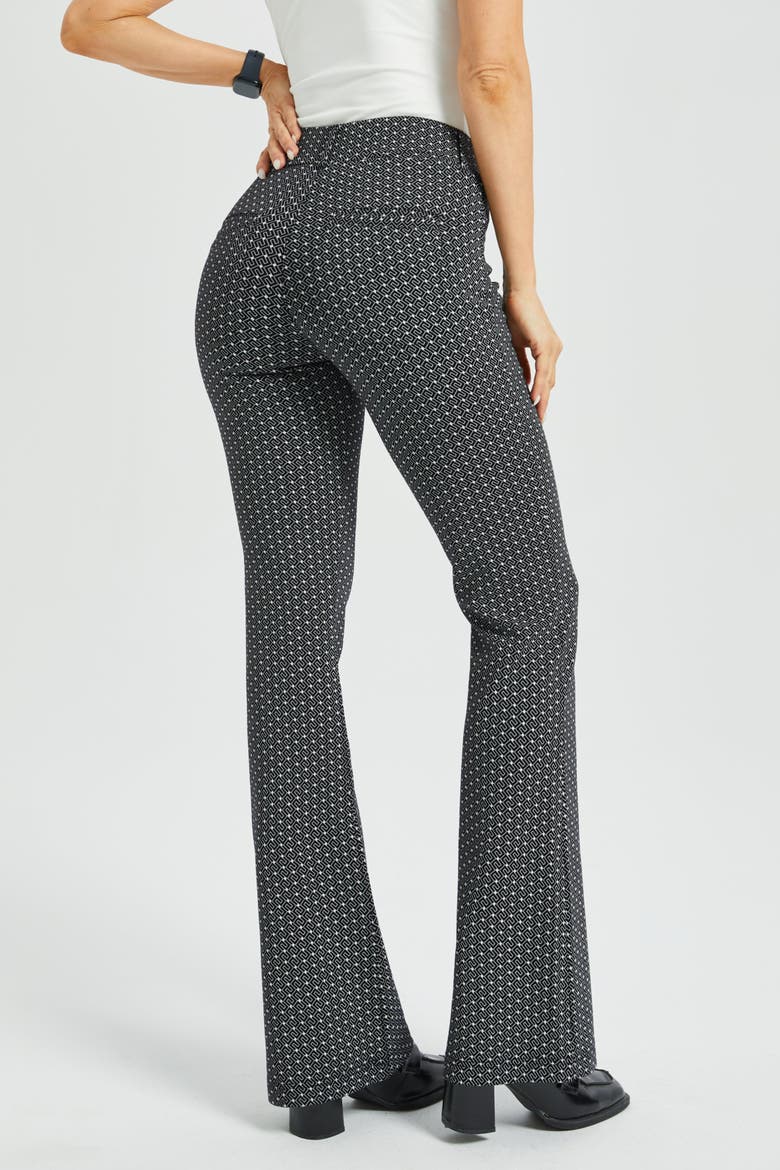 7 Pocket DPYP Dress Pant Yoga Pants Bootcut, Alternate, color, Black White Geo