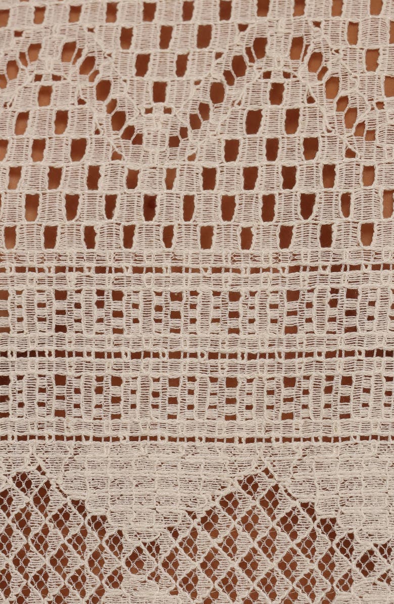 Petal & Pup Maddot Mixed Lace Long Sleeve Top, Alternate, color, Cream