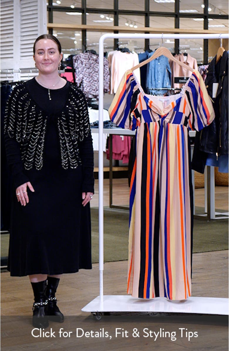 Multicolor Stripe Maxi Dress, sales video thumbnail