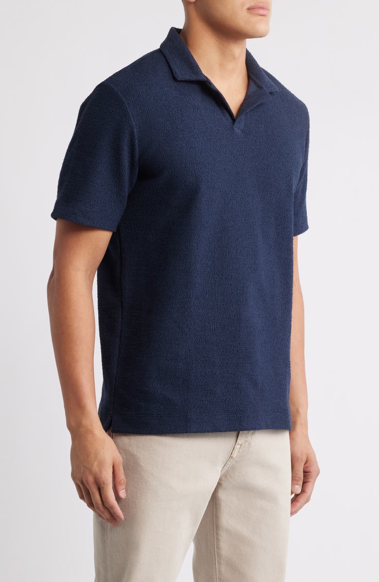 BOSS Pye Johnny Collar Cotton Polo, Alternate, color, Dark Blue