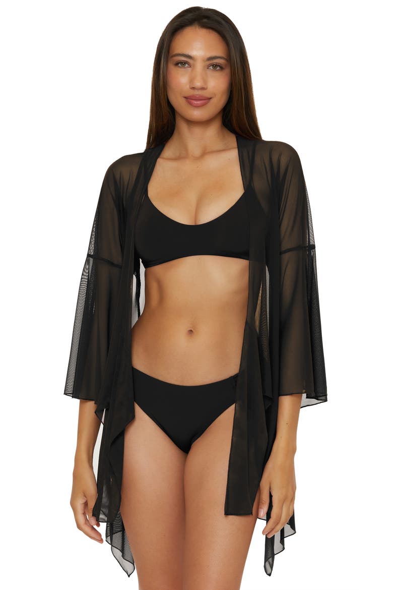 Muse Mesh Cover-Up Jacket, Alternate, color, BLACK