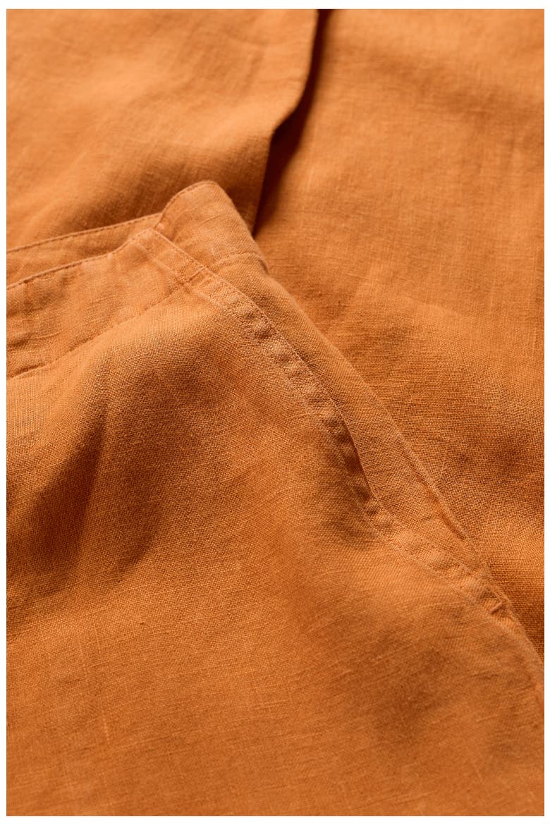 Saltings Cropped Linen Pants, Alternate, color, CUMIN