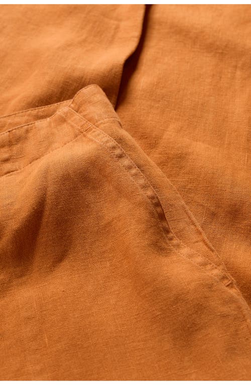 Seasalt Cornwall Saltings Cropped Linen Pants In Cumin