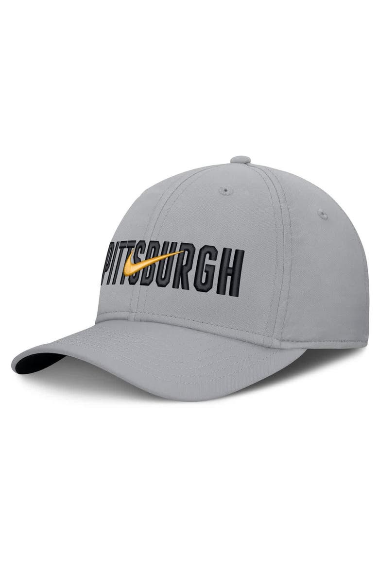 Men's Nike  Gray Pittsburgh Pirates Primetime Rise Dri-FIT Flex Hat, Main, color, Gray