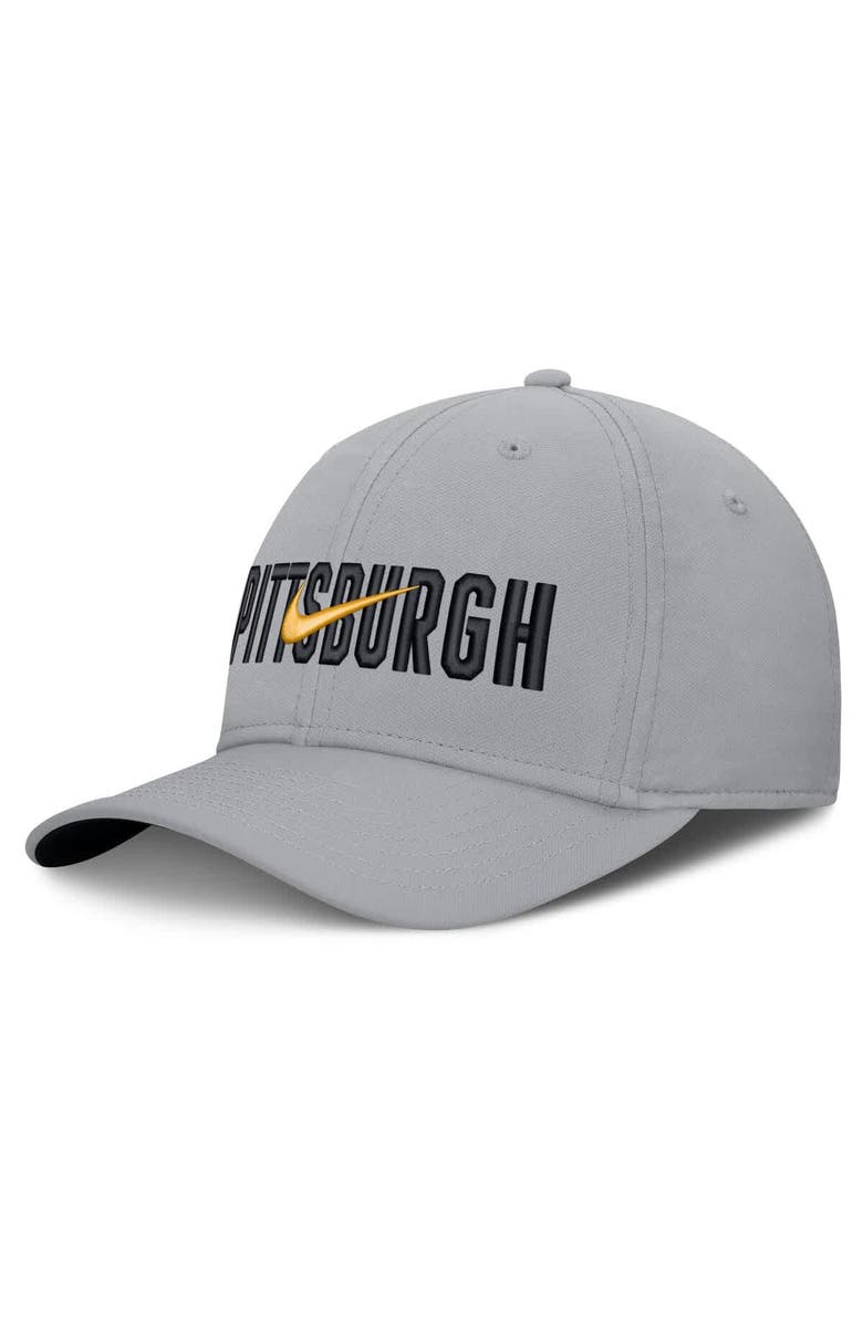 Nike Men's Nike Gray Pittsburgh Pirates Primetime Rise Dri-FIT Flex Hat, Main, color,