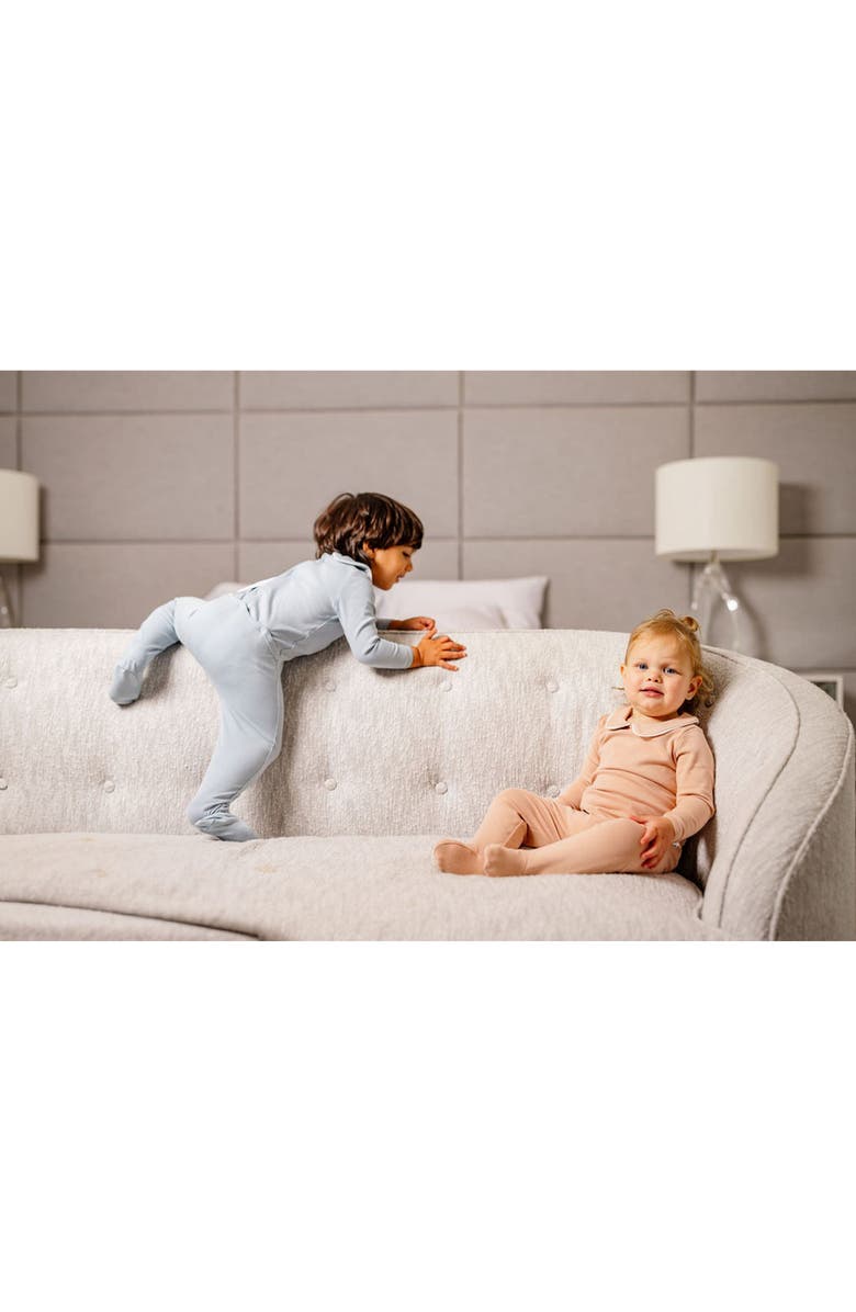 Pouf Girls Collar Footie, Alternate, color, Pink