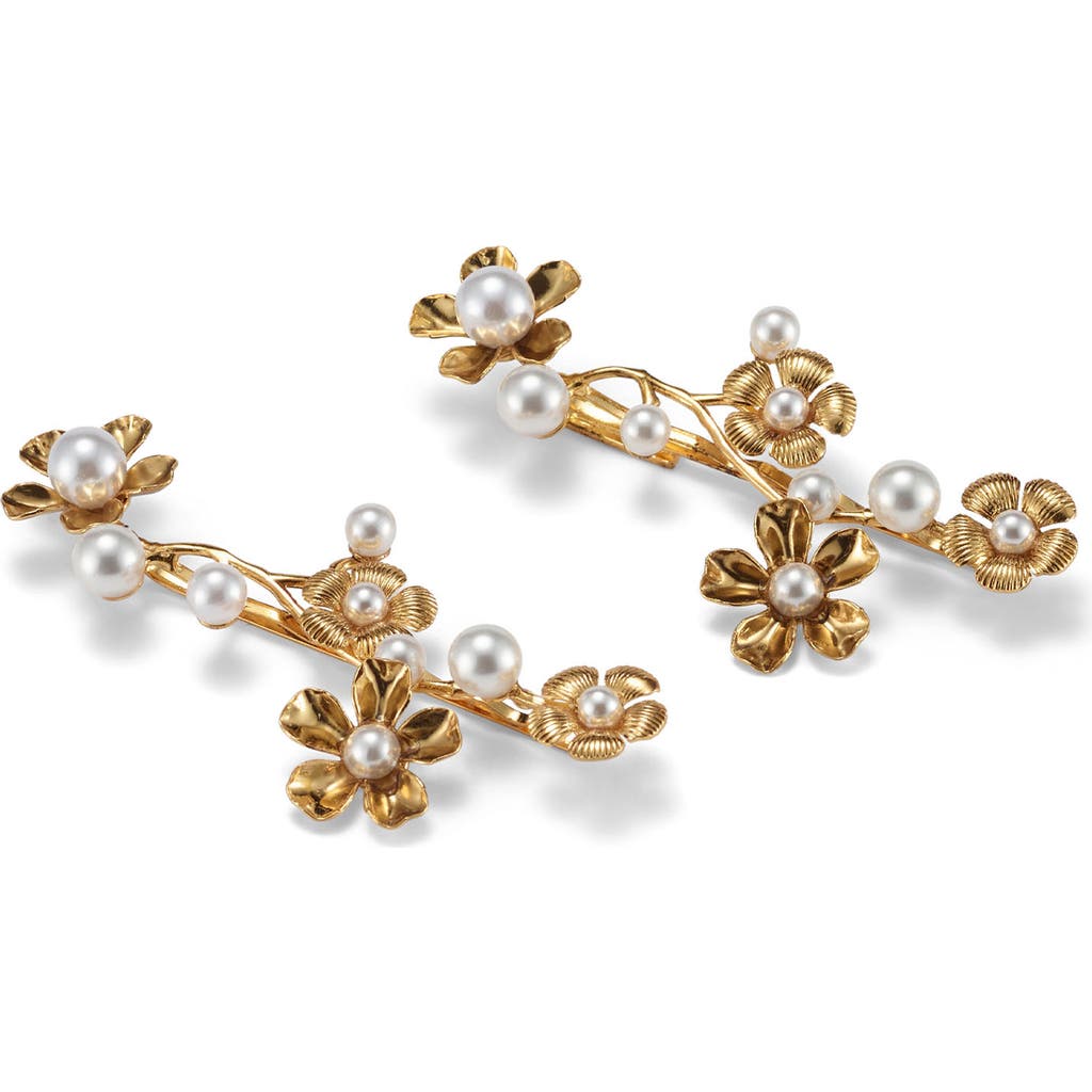 Lelet Ny Brynn 2-pack Floral & Faux Pearl Hair Pins
