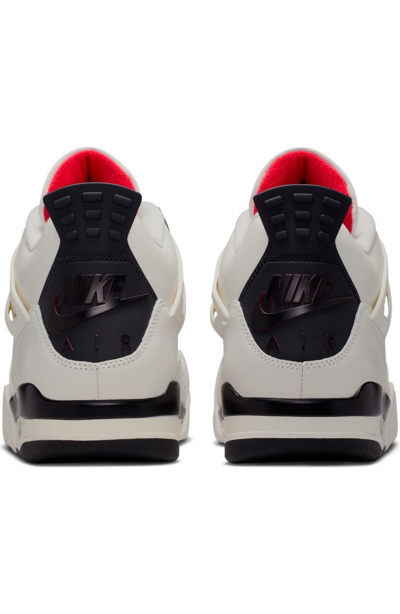 Jordan Air Jordan 4 Retro Basketball Sneaker, Alternate, color, Sail/ Black/ University Red