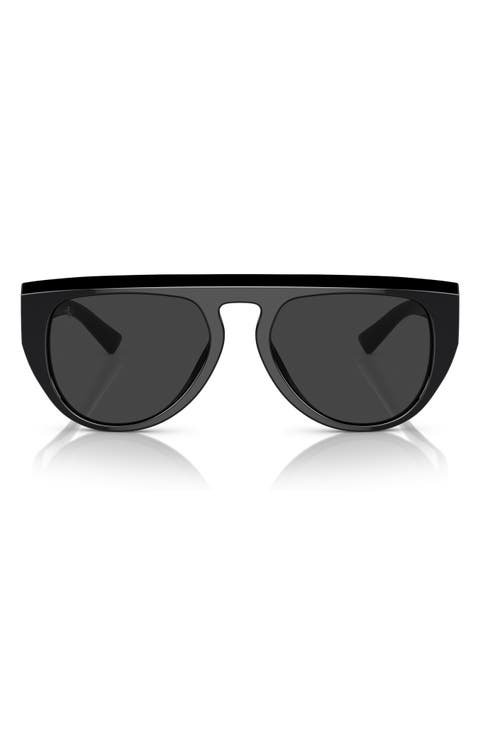 56mm Polarized Pilot Sunglasses