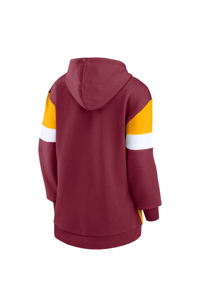 FANATICS Women's Fanatics Branded Burgundy/Gold Washington Commanders Lock It Down Pullover Hoodie, Alternate, color, Burgundy