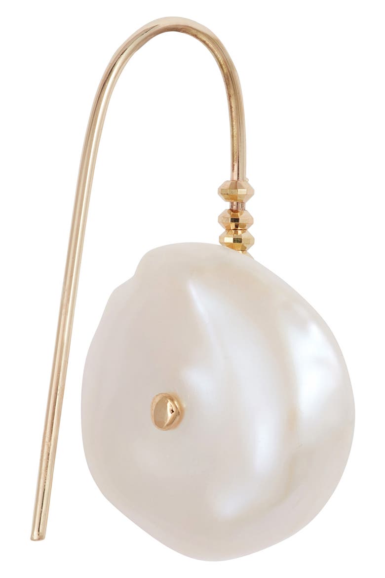 Petal Pearl Shimmer Earrings, Alternate, color, PEARL/ YELLOW GOLD