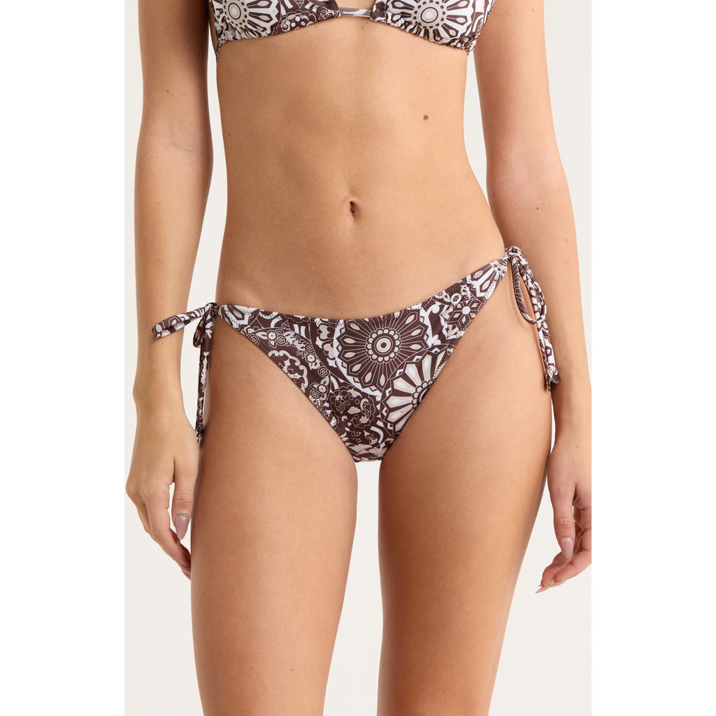 Ramy Brook Benni Print Side Tie Bikini Bottoms In Multi