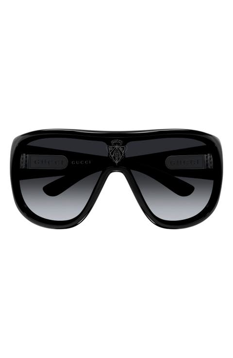 99mm Oversize Gradient Shield Sunglasses
