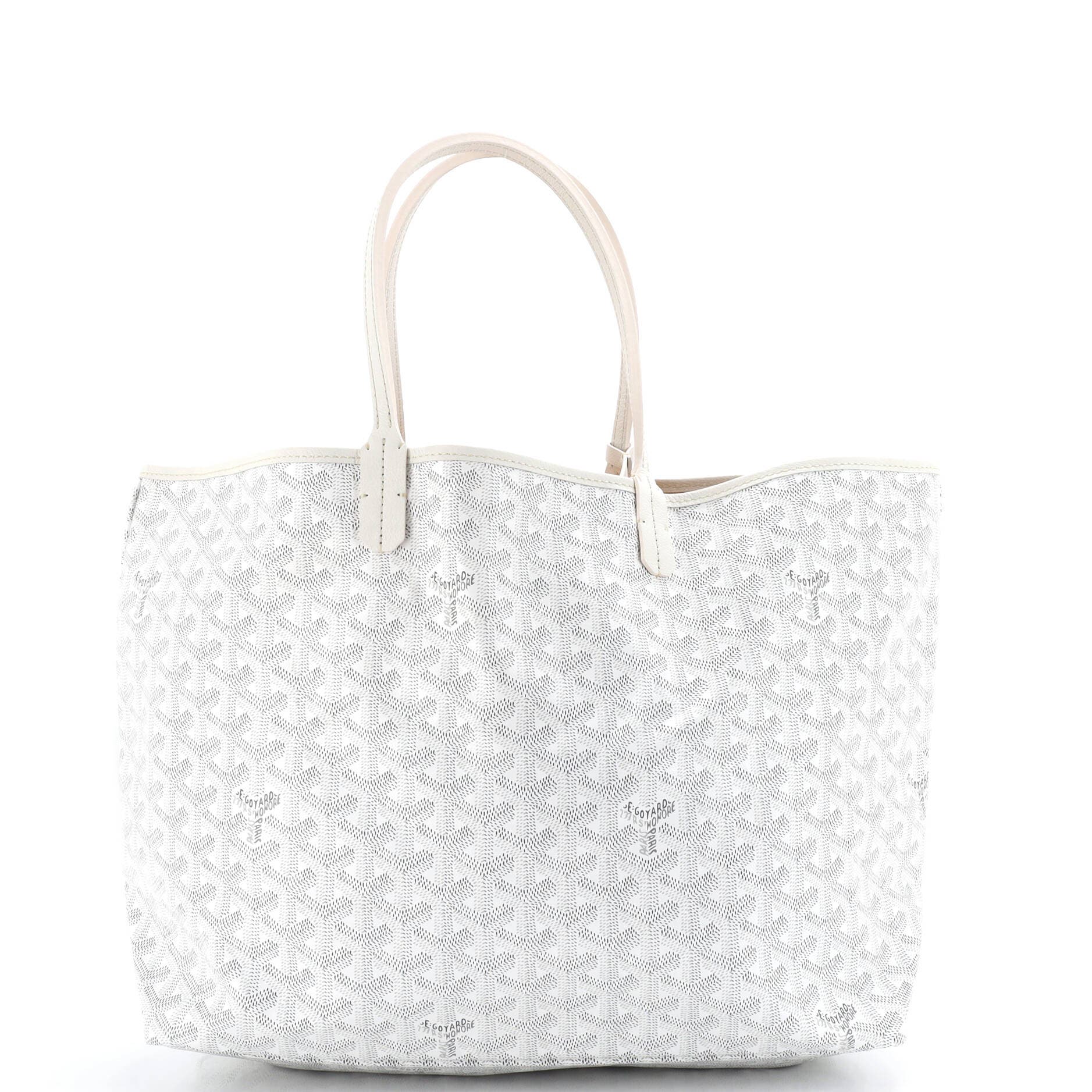 Pre-Owned Goyard Saint Louis Tote Coated Canvas PM, Main, color, White