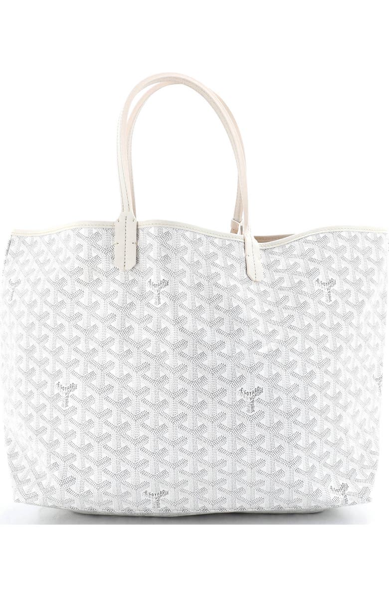 Pre-Owned Goyard Saint Louis Tote Coated Canvas PM, Main, color, White