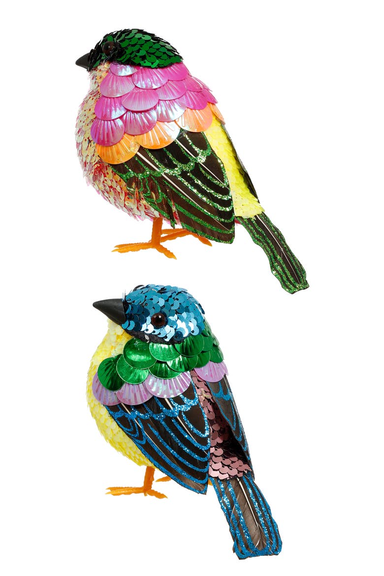 Sequined Bird, Large, Set of 6, Main, color, Green