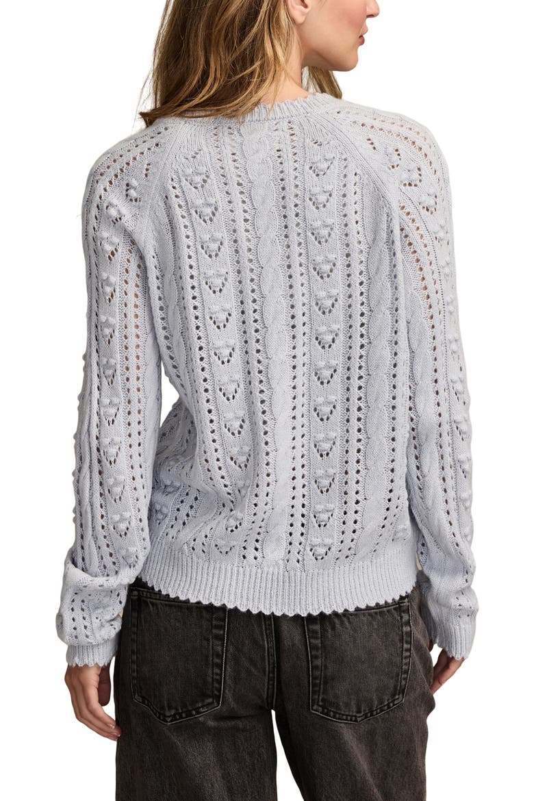 Pointelle Sweater, Alternate, color, HEATHER