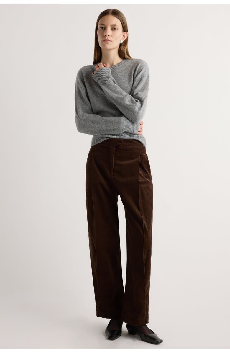Modern Citizen Austino Corduroy Barrel-Leg Pant, Alternate, color, Chocolate